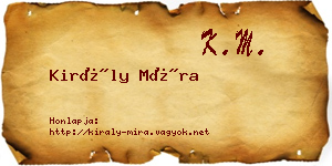 Király Míra névjegykártya